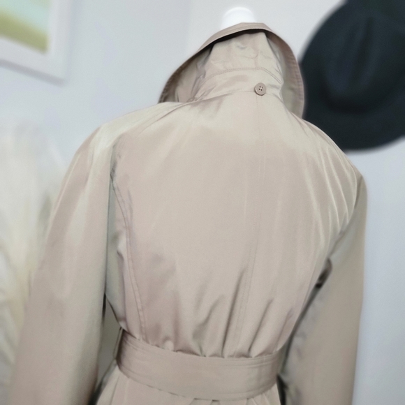 🌧 ☔️ London Fog Taupe All Weather Maxi Trench Coat - Picture 4 of 11